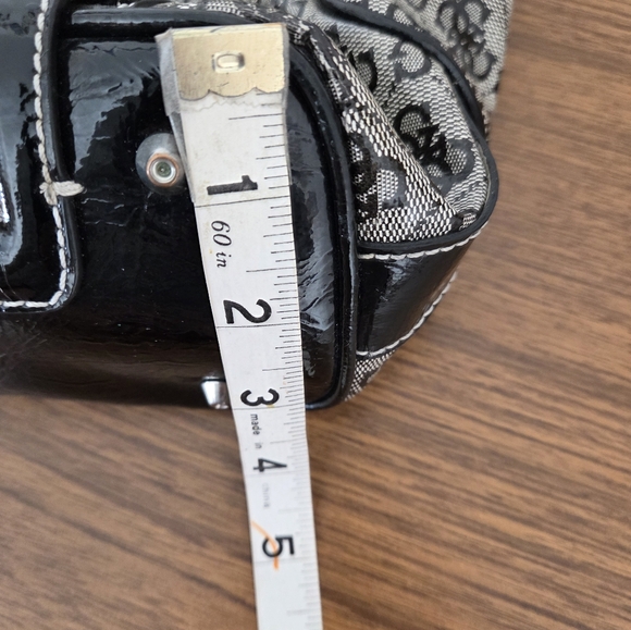 Guess Monogram Black and Gray Shoulder Bag - Picture 9 of 10
